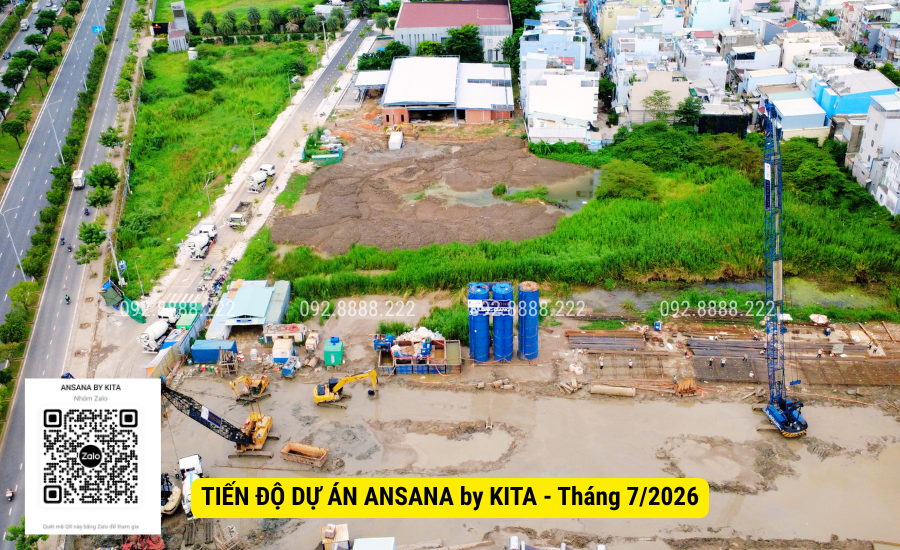 Tiến độ dự án Ansana By Kita Võ Văn Kiệt - Tháng 7/2026
